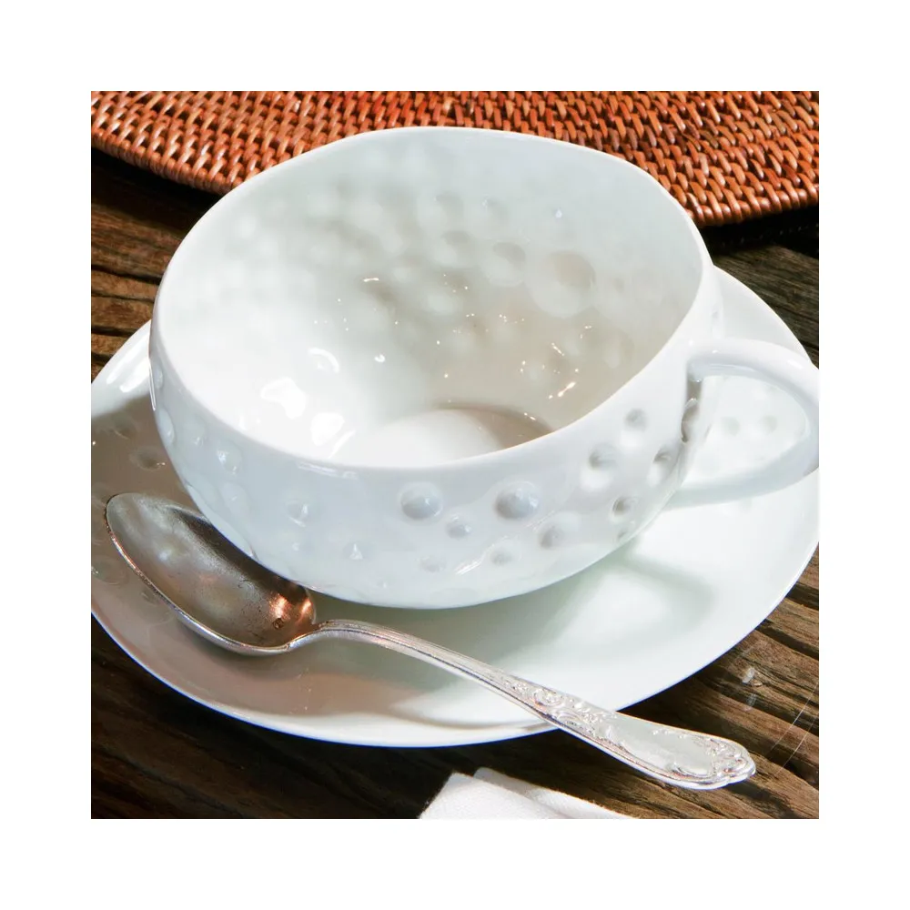 6 tasses à thé et soucoupes Corail Jacques Pergay