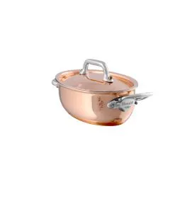 Cocotte avec couvercle cuivre inox Sans revêtement Avec couvercle Ø 12 cm 12 cm x 4,5 cm 0,3 L M'minis Mauviel