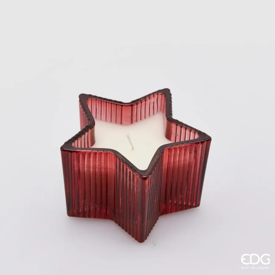 Bougie étoile EDG Enzo De Gasperi H 6,5 cm P 10,5 cm Coffret cadeau fr