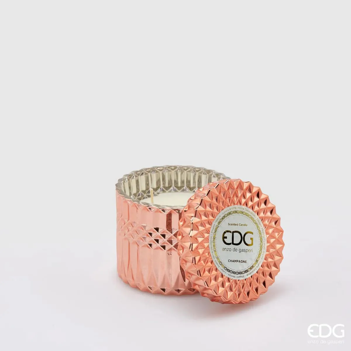 Bougie en cristal EDG Enzo De Gasperi neuve + coffret cadeau H10,5 D11