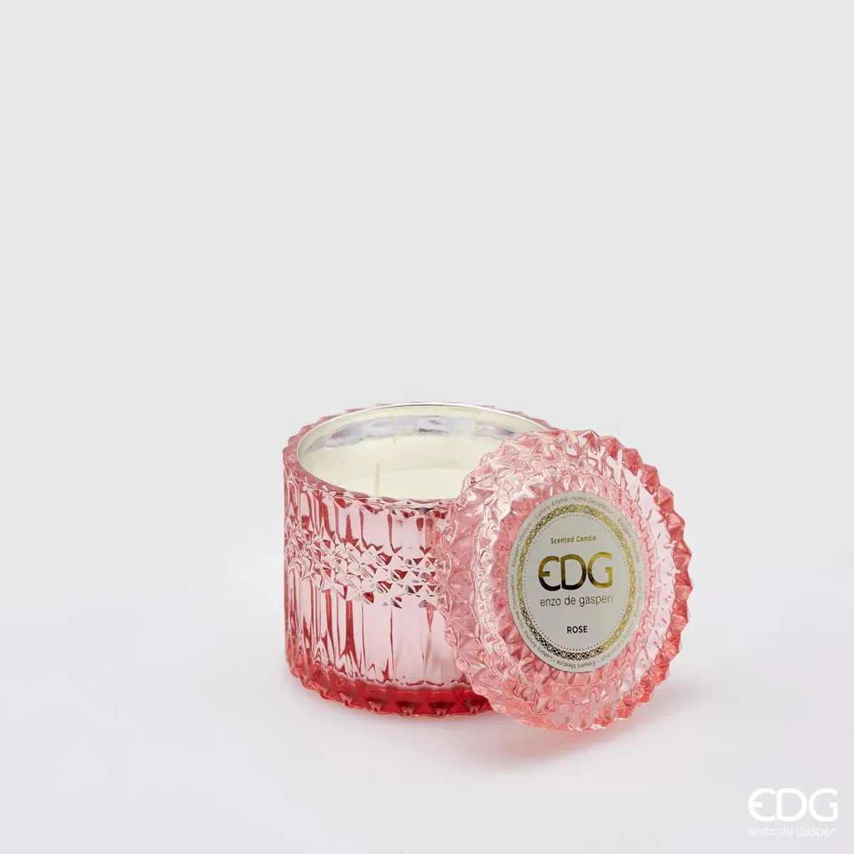 Bougie en cristal EDG Enzo De Gasperi, neuve + coffret cadeau, H10,5 D