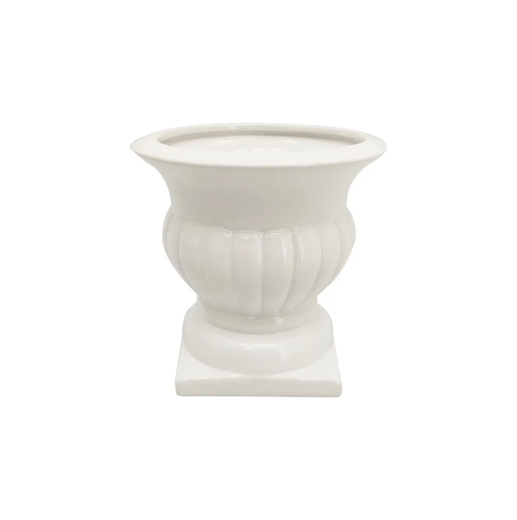 Vimin Box Roman Style Ceramic Cup D 12.5 Cm H 9 Cm White