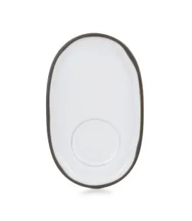 Sous-tasse à expresso ovale blanc porcelaine culinaire 13,5 cm Caractère Revol