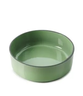 Assiette creuse rond vert porcelaine culinaire Ø 17 cm Caractère Revol