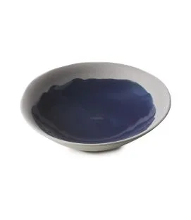 Assiette coupe creuse rond bleu porcelaine culinaire Ø 24 cm No.w Revol