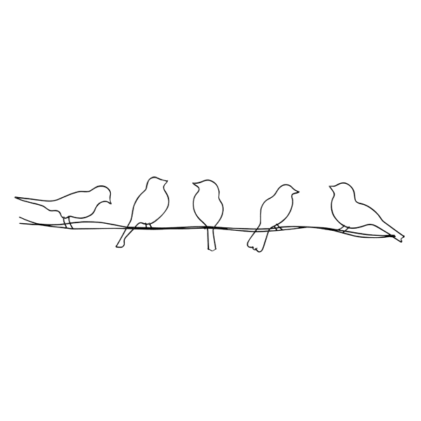 Bijou de mur BIRDS 65 x 19 cm - 4MURS