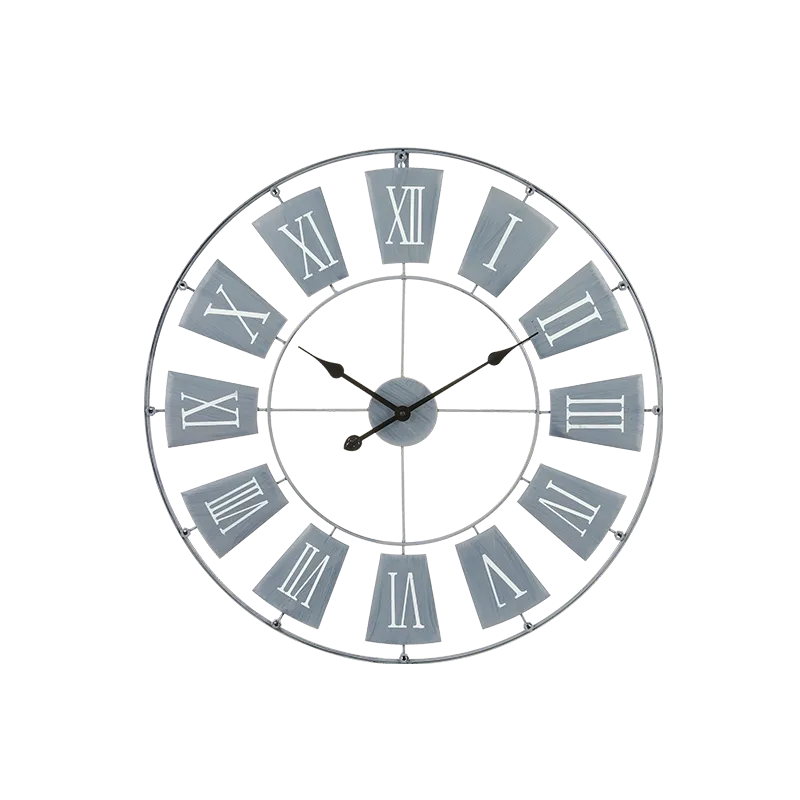 Horloge en métal NOELIE coloris gris bleu - 4MURS