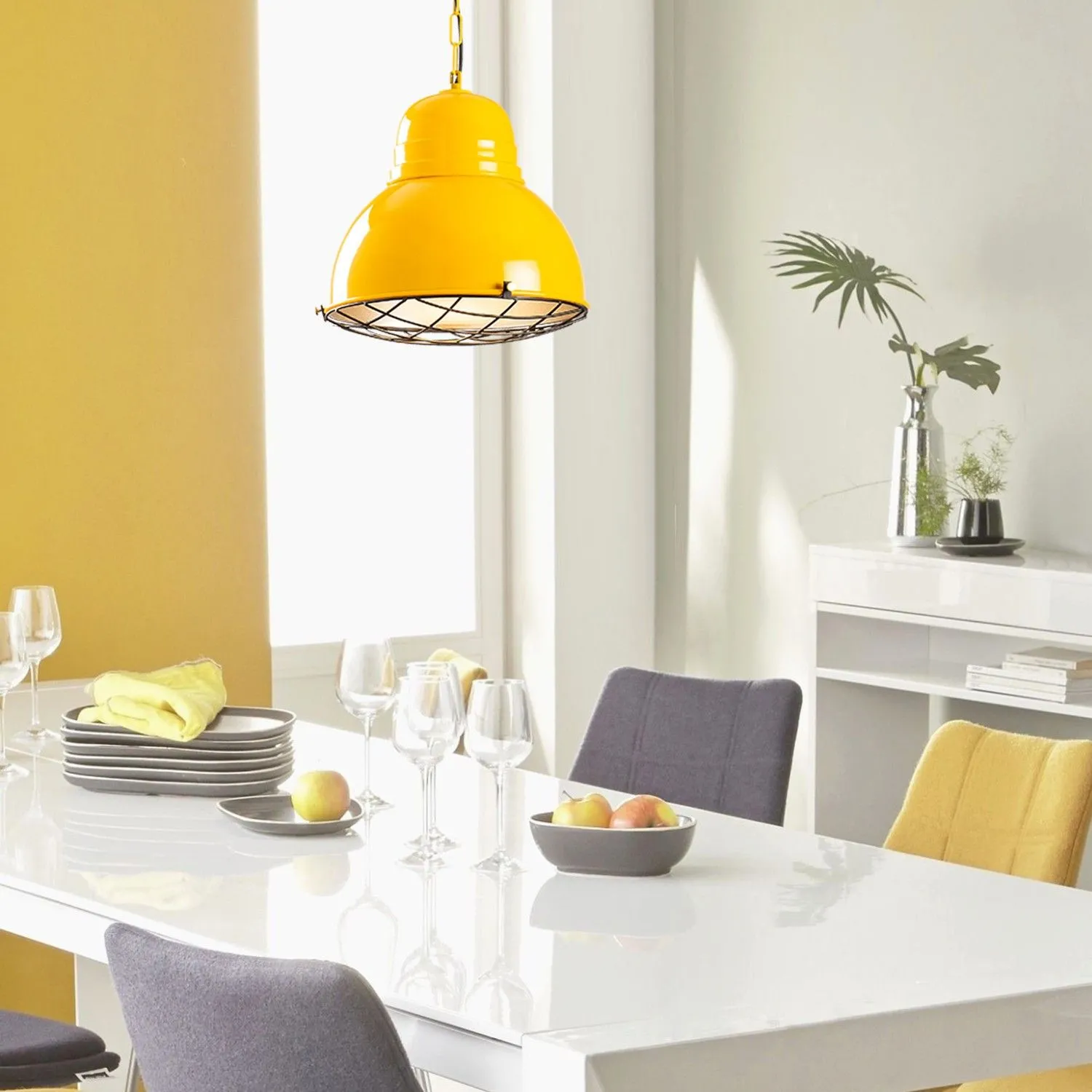 Sağlam Lustre | Corps en fer | Jaune, or