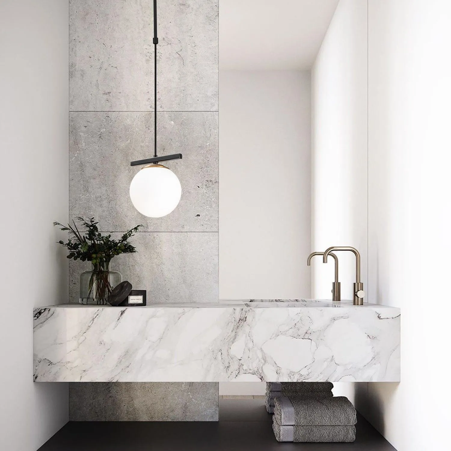 Üzüm Lustre | Hauteur réglable | Blanc, Noir