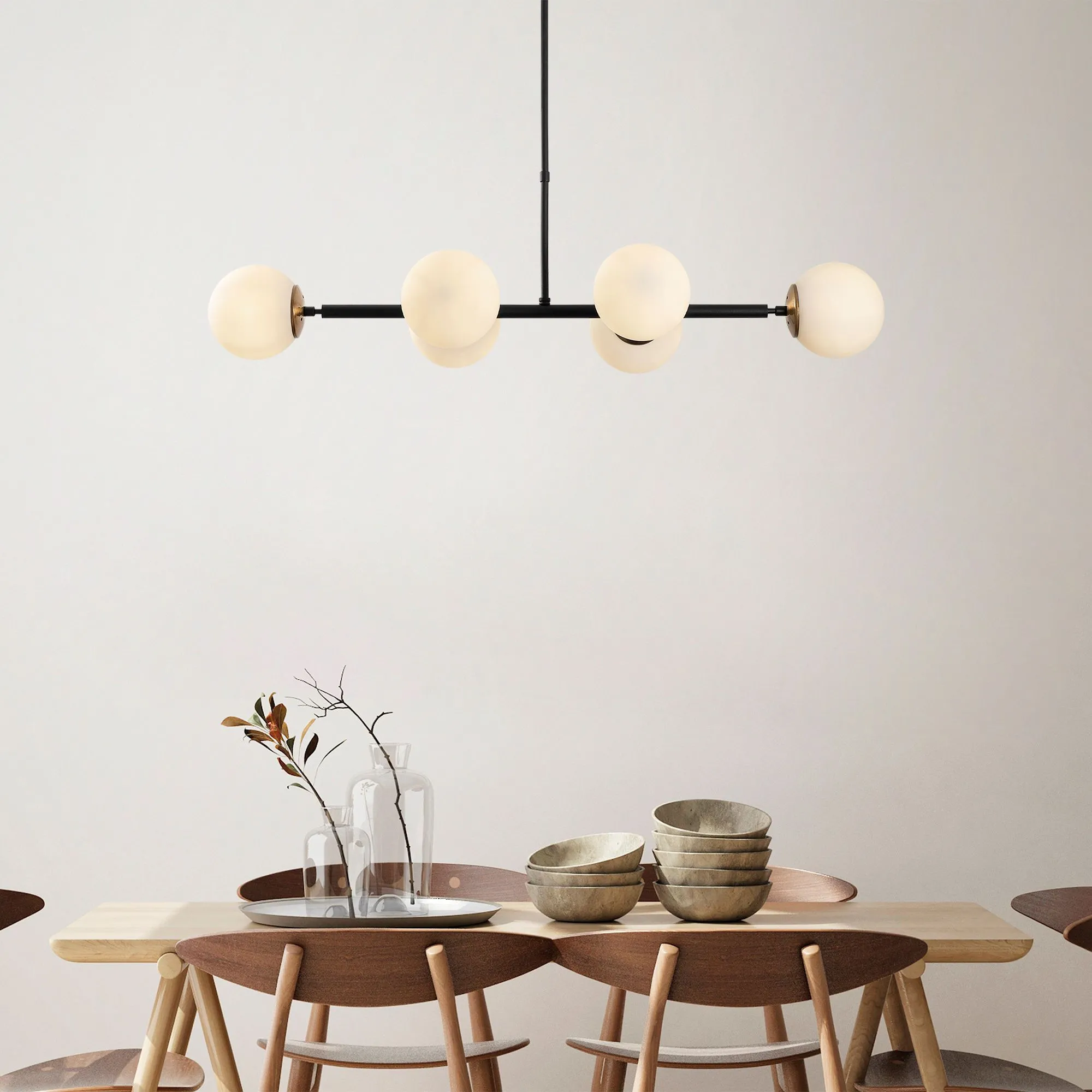 Fazli Lustre | Hauteur réglable | Noir, antique, crème