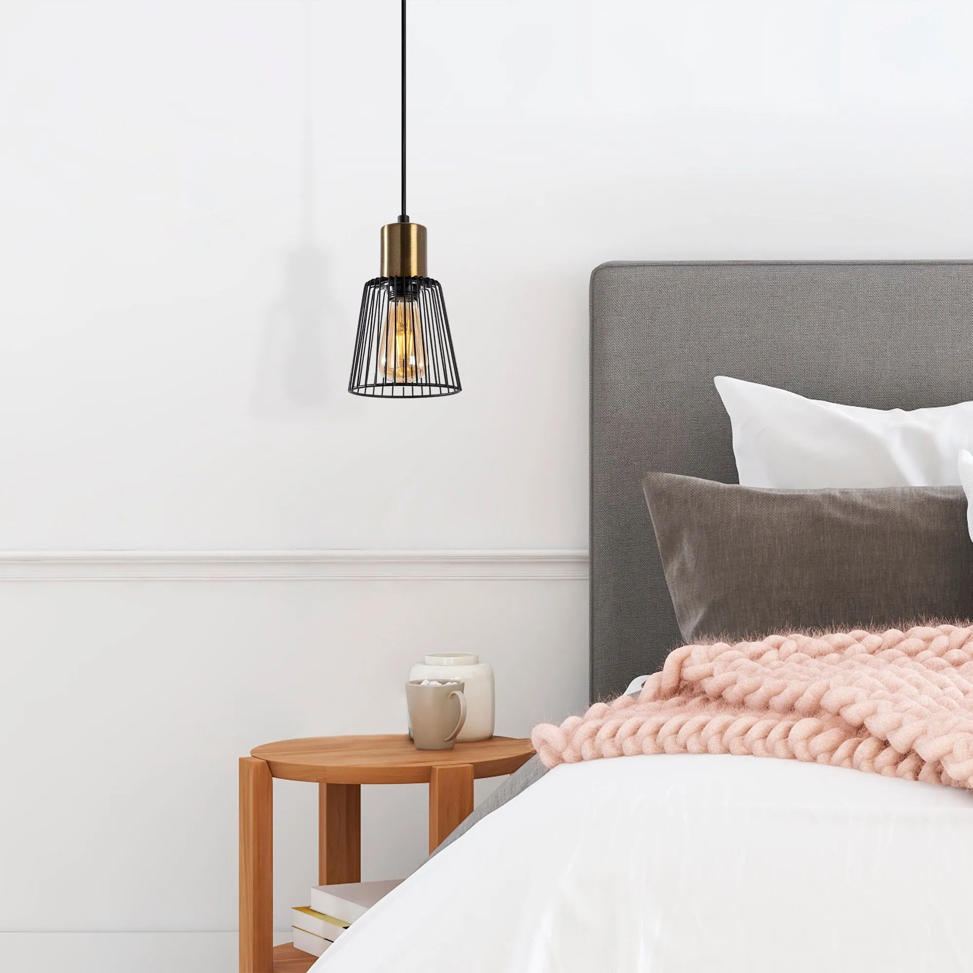 Kemtel Lustre | Hauteur réglable | Noir, style antique