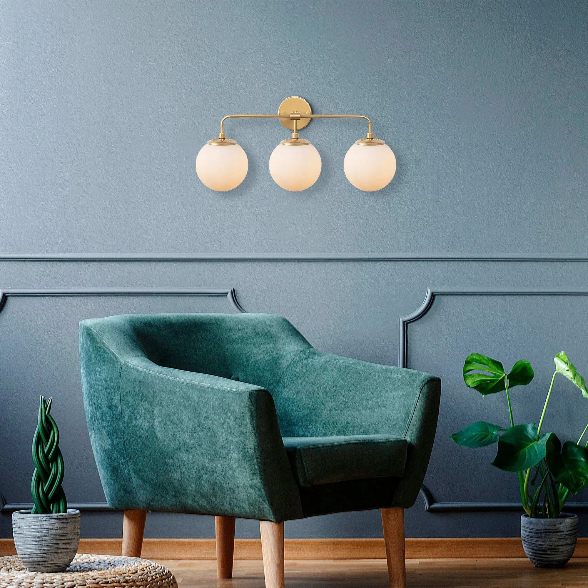 Fulgor Wall Lamp | Finition dorée | 3 x E14 Max 40W | IP20