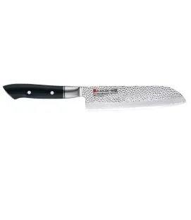 Couteau santoku 17,5 cm acier plastique unie Hammered Kasumi