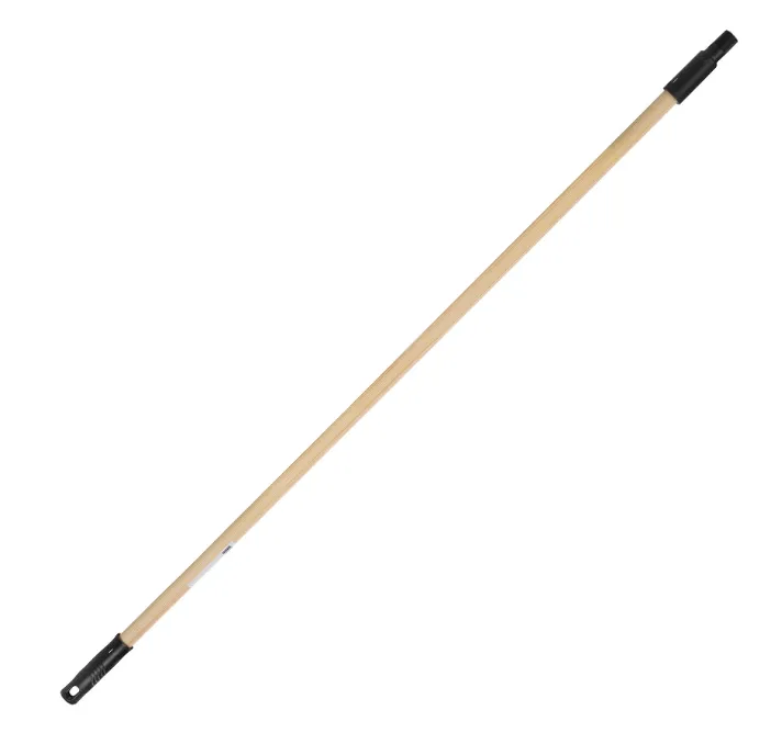 Manche en bois pas de vis français avec crochet 1,3m