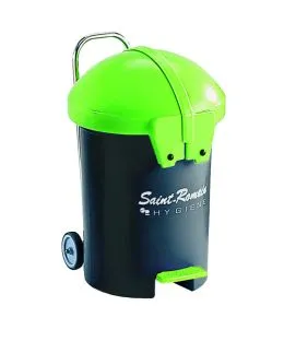 Collecteur à pédale plastique 100 L gris Saint Romain