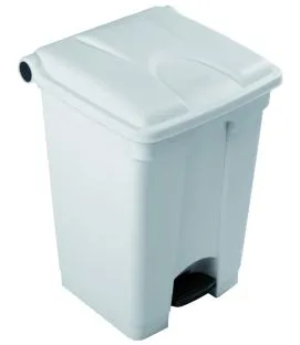 Collecteur à pédale plastique 45 L blanc Probbax