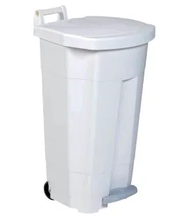Collecteur à pédale plastique 90 L blanc Boogy Rossignol