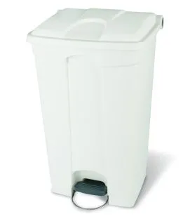 Collecteur à pédale plastique 90 L blanc Probbax