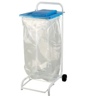 Support sac poubelle acier 120 L bleu Saint Romain