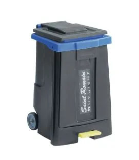 Collecteur à pédale plastique 110 L gris Sk110 Saint Romain