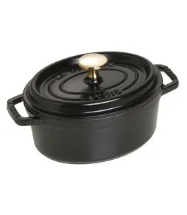Cocotte fonte d'acier Sans revêtement Avec couvercle 17x14,8x11,6 cm 1 L Staub