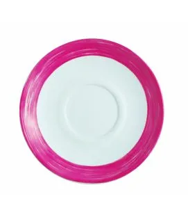 Sous-tasse à thé rond rouge verre opal Ø 14 cm Brush Arcoroc