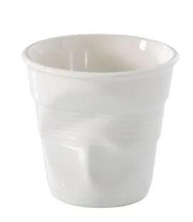 Gobelet rond blanc porcelaine culinaire 8 cl Ø 6,5 cm Froisse Revol