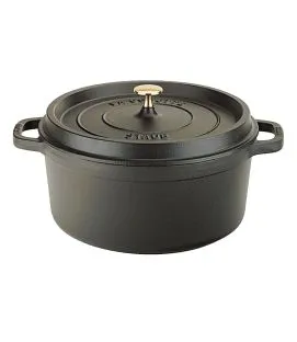 Cocotte fonte d'acier Sans revêtement Avec couvercle Ø 22 cm 14,7 cm 2,6 L Staub