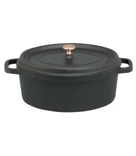 Cocotte fonte d'acier Sans revêtement Avec couvercle 41x32x19,8 cm 12 L Staub