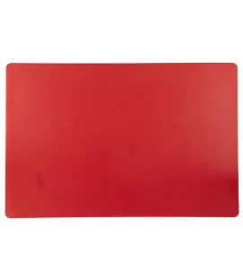 Planche à découper polyéthylène haute densité (pehd) rouge 60x40 cm Pâtissier Sans rigole Non réversible Pro.cooker