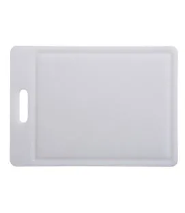 Planche à découper polyéthylène haute densité (pehd) blanc 35x25 cm Avec rigole Non réversible Pro.cooker