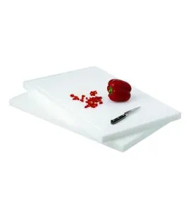 Planche à découper polyéthylène haute densité (pehd) blanc 60x40 cm Pâtissier Avec rigole Non réversible Pro.cooker