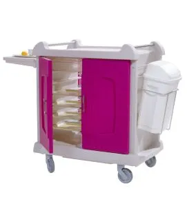 Chariot petit-déjeuner plastique 101x65x110 cm Saint Romain