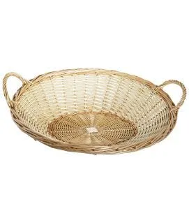 Corbeille ovale beige osier 50x46x16 cm Pro.mundi