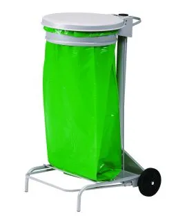 Support sac poubelle acier 110 L gris Collecroule Rossignol