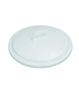 Couvercle pour poubelle 75 L plastique blanc Gilac