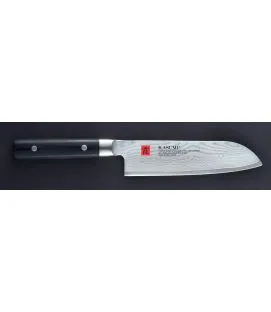 Couteau santoku 18 cm acier bois compressé unie Damas Kasumi