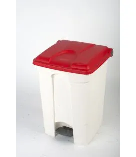 Collecteur à pédale plastique 45 L rouge Probbax