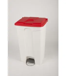 Collecteur à pédale plastique 90 L rouge Probbax