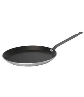 Poêle à crêpe rond aluminium Revêtement anti-adhésif Ø 26 cm Choc Resto Induction De Buyer