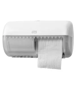 Distributeur de papier hygiénique double blanc 29,3x16,6x16,7 cm T4 Tork