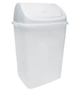Poubelle couvercle basculant plastique 10 L blanc Rossignol