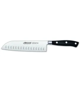 Couteau santoku 18 cm acier POM unie Riviera Arcos