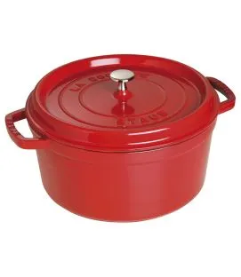 Cocotte avec couvercle fonte d'acier Sans revêtement Avec couvercle Ø 20 cm 14,5 cm 2,2 L Staub
