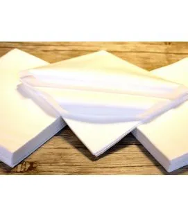 Serviette blanc non tissé 39x40 cm Basik Soft Essentials Collection (50 pièces)