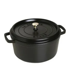 Cocotte fonte d'acier Sans revêtement Avec couvercle Ø 28 cm 18,2 cm 6,7 L Staub