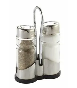 Ménagère sel/poivre transparent 8x4x13 cm Eco Essentials Collection
