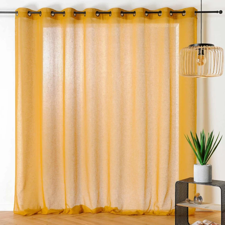 Voilage grande largeur semi-transparent