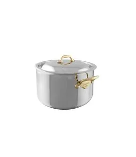Cocotte inox Sans revêtement Avec couvercle Ø 24 cm 14,5 cm 5,9 L M'cook B Mauviel
