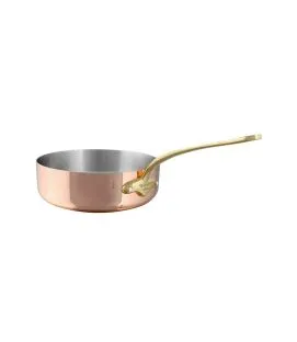 Sauteuse droite cuivre inox Ø 16 cm 5 cm 1 L M'150b Mauviel